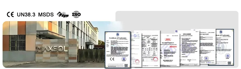 Сертифікати та патенти Maxsol