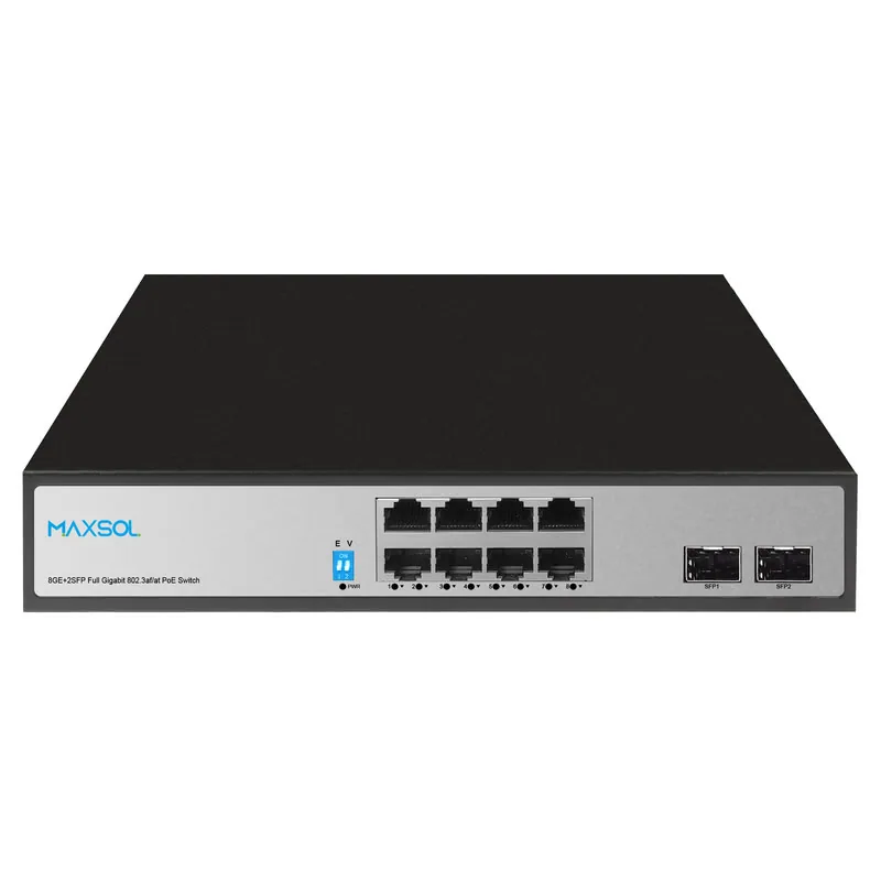 8-портовий комутатор Gigabit PoE+, 2 порти SFP для висхідного з’єднання