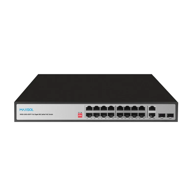 16-портовий некерований комутатор Gigabit PoE великої дальності, 200W