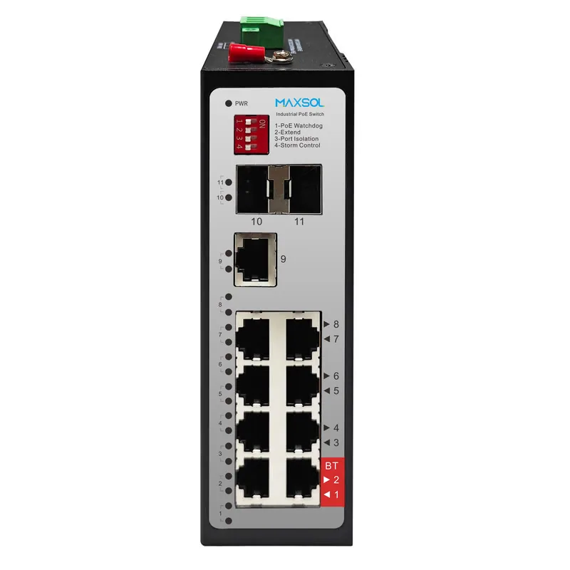 8-портовий промисловий комутатор HiPOE 90W BT SFP