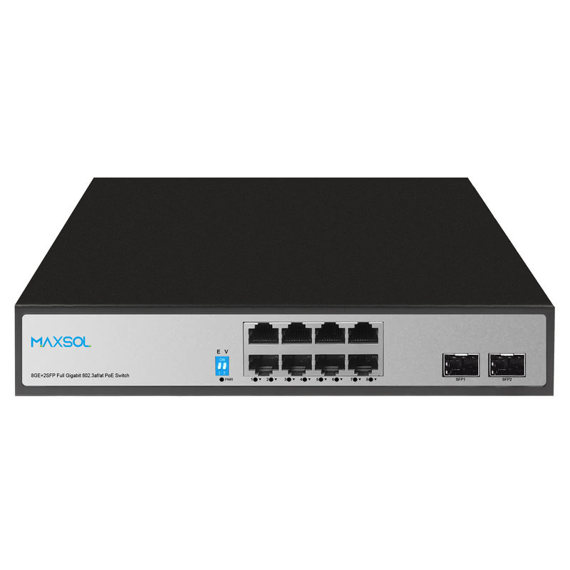 8-портовий комутатор Gigabit PoE+, 2 порти SFP для висхідного з’єднання