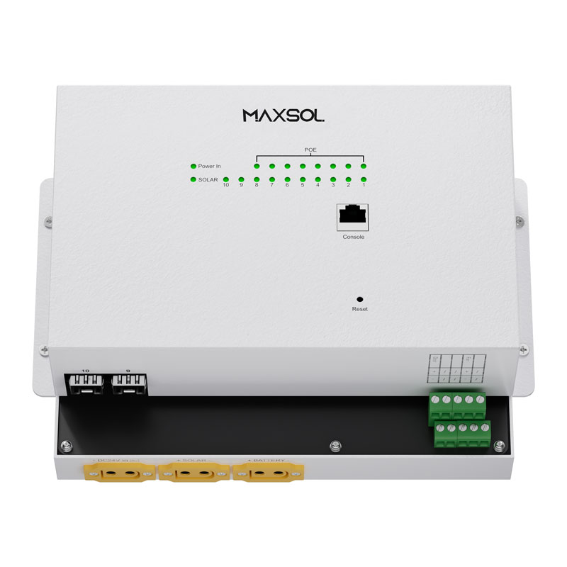 Керований промисловий комутатор PoE 8GE+2GF із сонячним живленням